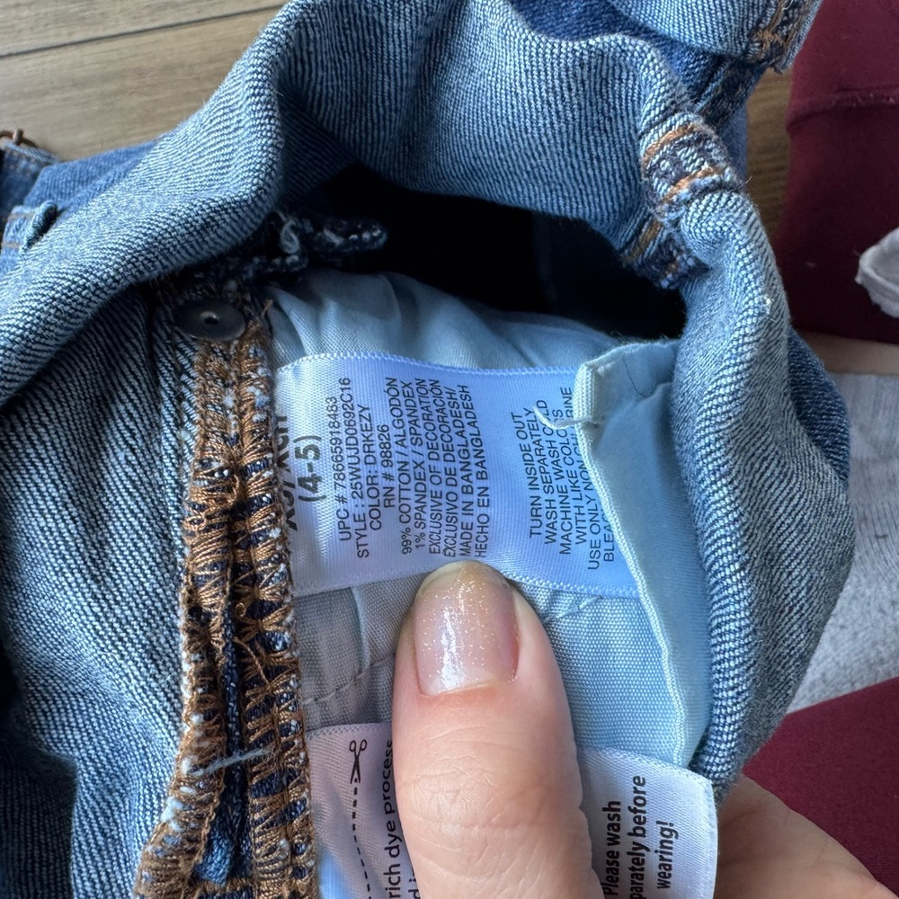 Jordache Blue Kids’ Denim Short Overalls with Copper Hardware | EUC |4-5 |cotton - Picture 6 of 6